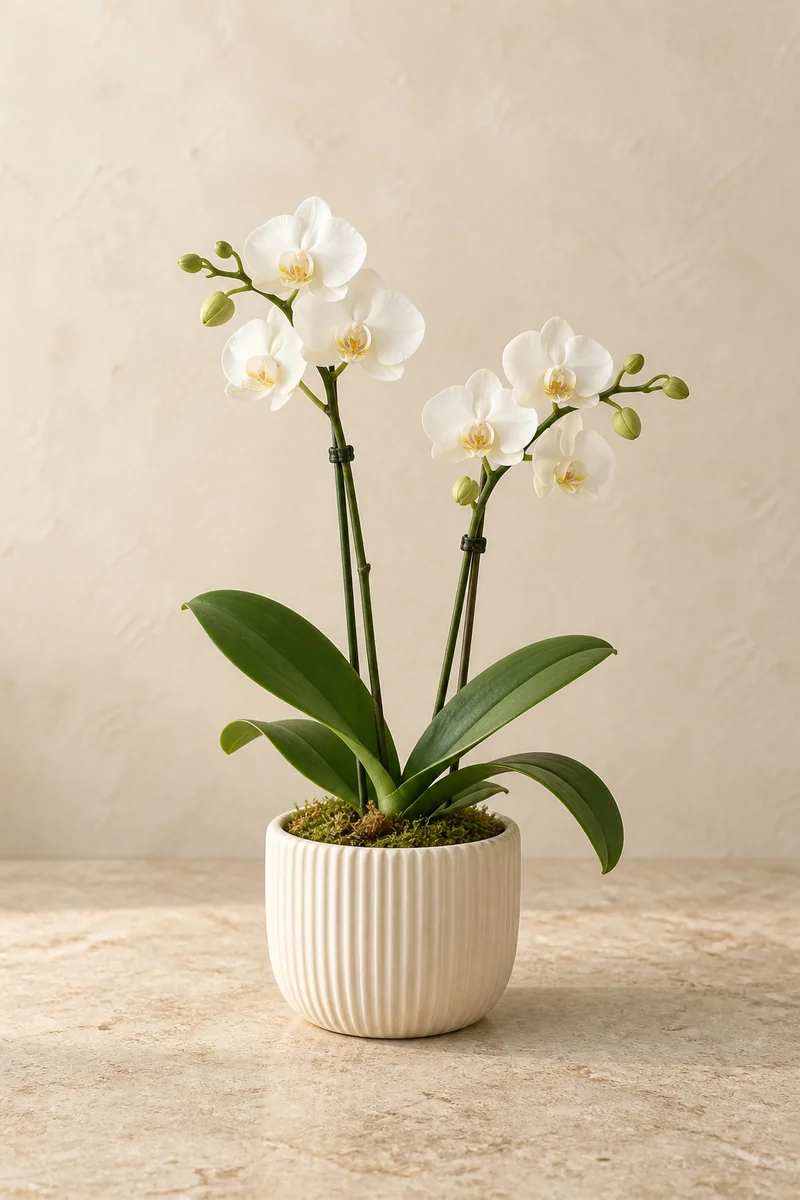 Minik Beyaz Zarafet — Kompakt beyaz Phalaenopsis
